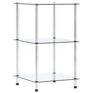 vidaXL Étagère 3 niveaux Transparent 40x40x67 cm Verre trempé
