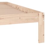 vidaXL Cadre de lit Bois de pin massif 140x190 cm