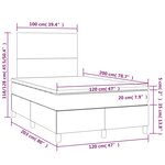 vidaXL Sommier à lattes de lit avec matelas Rose 120x200 cm Velours