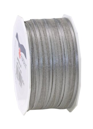 Organza marseille 50-m-rouleau 10 mm  argent