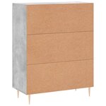 vidaXL Buffet gris béton 69 5x34x90 cm bois d'ingénierie