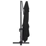 vidaXL Parasol déporté avec lumières LED Aluminium 400x300 cm noir