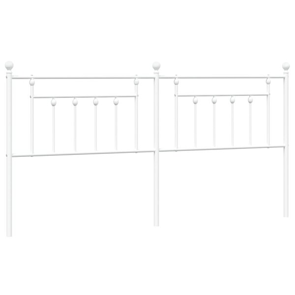 vidaXL Tête de lit métal blanc 200 cm