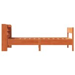 vidaXL Cadre de lit sans matelas cire marron 100x200cm bois pin massif