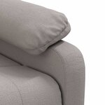 vidaXL Fauteuil électrique de massage Taupe Tissu