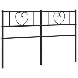 vidaXL Tête de lit métal noir 160 cm