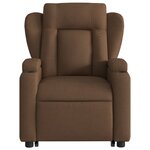 vidaXL Fauteuil de massage inclinable Marron Tissu