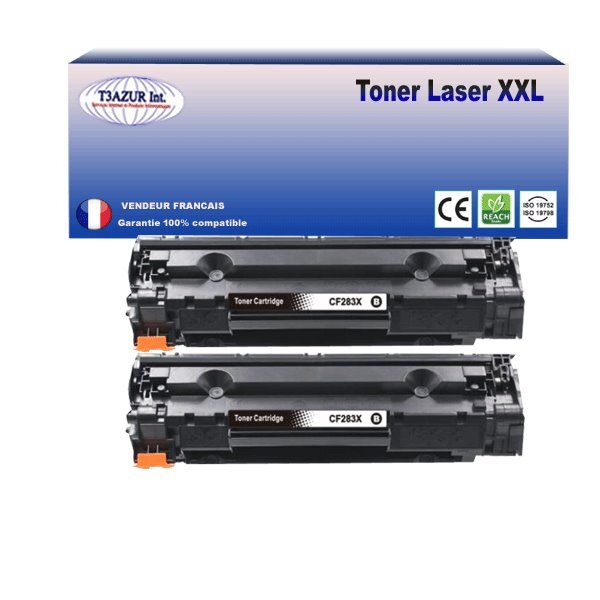 T3AZUR - 2x Toners compatibles avec Canon 737H pour Canon LBP-151DW  MF-211  MF-212w  MF-216n Noir - 2 400p
