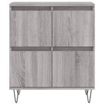 vidaXL Buffets 3 Pièces Sonoma gris Bois d'ingénierie
