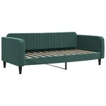 vidaXL Lit de jour avec gigogne et tiroirs vert foncé 90x200cm velours