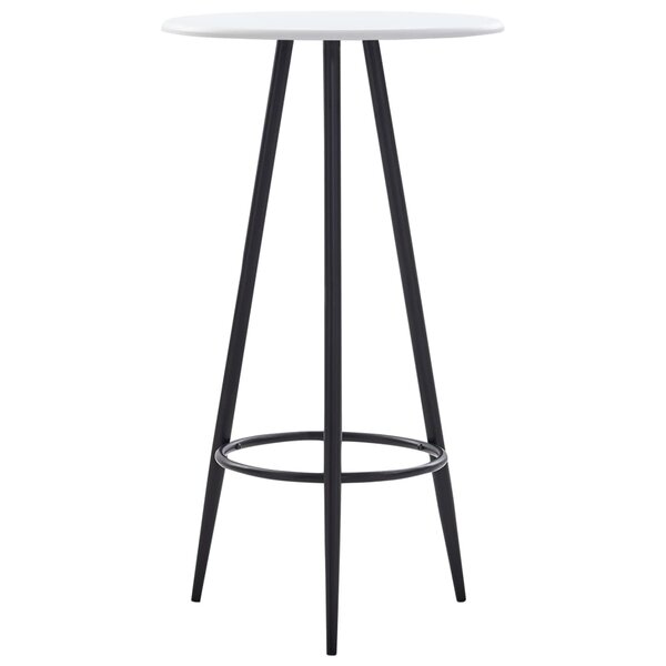 vidaXL Table de bar Blanc 60 x 107 5 cm MDF
