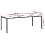 vidaXL Ensemble à manger de jardin et coussins 11Pièces beige rotin verre