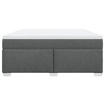 vidaXL Sommier à lattes de lit avec matelas Gris foncé 180x200cm Tissu