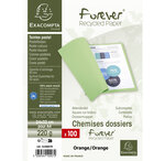 Paquet De 100 Chemises Forever® 220 100  Recyclé - 24x32cm - Orange - X 5 - Exacompta