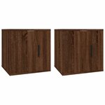 vidaXL Meubles TV muraux 2 Pièces Chêne marron 40x34 5x40 cm
