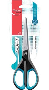 Ciseaux Essentials Soft rond longueur: 170 mm noir/bleu MAPED