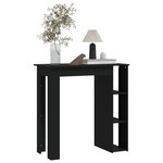 vidaXL Table de bar avec étagère Noir 102x50x103 5cm Bois d'ingénierie