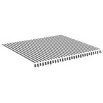 vidaXL Tissu de remplacement pour auvent Anthracite et blanc 4x3 5 m
