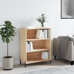 vidaXL Armoire à étagères chêne sonoma 69 5x32 5x90 cm bois ingénierie
