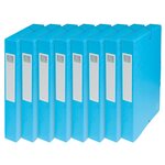 Boite De Classement Exabox Dos 40mm Carte Lustrée - A4 - Turquoise - X 8 - Exacompta
