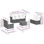 vidaXL Salon de jardin 8 Pièces avec coussins noir résine tressée
