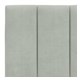 vidaXL Coussin de tête de lit gris clair 160 cm velours