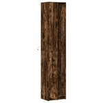 vidaXL Buffet haut LED chêne fumé 41 5x32 5x200 cm bois d’ingénierie