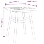 vidaXL Table d'appoint 45x45x60 cm bois massif d'acacia