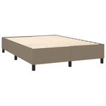 vidaXL Sommier à lattes de lit matelas et LED Taupe 140x190 cm Tissu