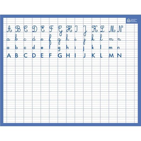 Ardoise effaçable à sec avec alphabet sur ligne seyès 21 x 26 5 cm