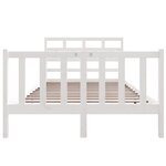 vidaXL Cadre de lit Blanc Bois de pin massif 120x190 cm Petit double