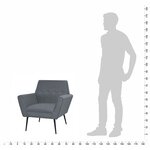 vidaXL Fauteuil gris clair acier et tissu