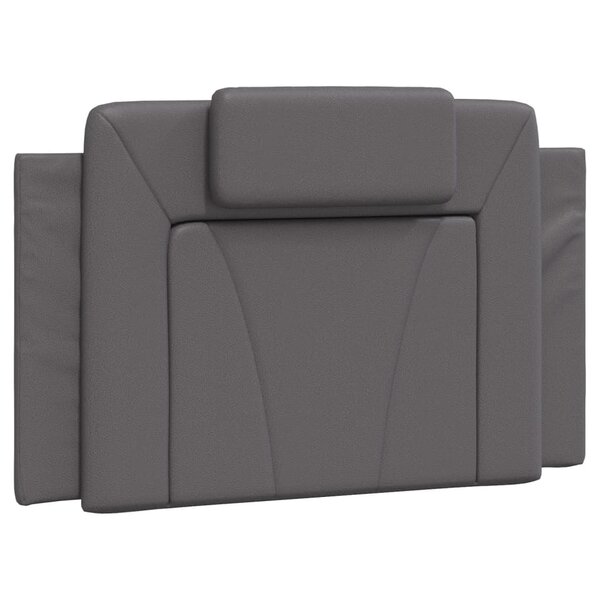 vidaXL Coussin de tête de lit gris 90 cm similicuir