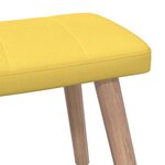 vidaXL Chaise de relaxation avec tabouret Jaune moutarde Tissu