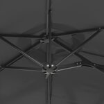 vidaXL Parasol de jardin à double tête anthracite 316x240 cm