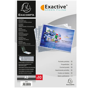 Sach.10 pochettes perf. Exashow A3 EXACOMPTA