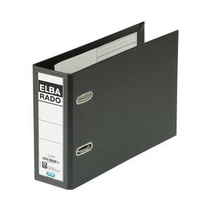 Classeur à levier rado plast A5 à l'italienne Dos de 75 mm Noir ELBA