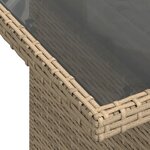 vidaXL Salon de jardin avec coussins 5 Pièces beige résine tressée