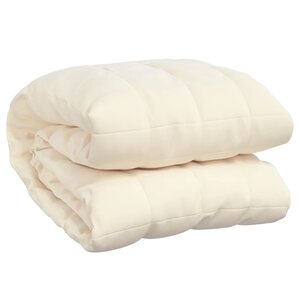 vidaXL Couverture lestée Crème clair 150x200 cm 11 kg Tissu