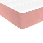 vidaXL Sommier à lattes de lit avec matelas Rose 140x190 cm Velours