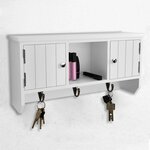 vidaXL Armoire murale pour clés et bijoux avec portes et crochets