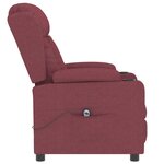 vidaXL Fauteuil inclinable électrique Rouge bordeaux Tissu