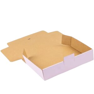 Boîte pliante d'envoi postal rose en micro-cannelé sans bande d'arrachage 23 6 x 18 1 x 5 4 cm