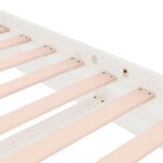 vidaXL Cadre de lit Blanc Bois massif 150x200 cm Très grand