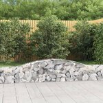 vidaXL Paniers à gabions arqués 10 Pièces 400x30x40/60 cm Fer galvanisé
