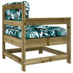 vidaXL Chaises de jardin avec coussins lot de 2 bois de pin imprégné