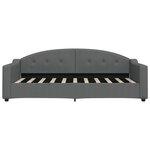 vidaXL Lit de jour avec lit gigogne gris foncé 90x190 cm tissu