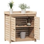 vidaXL Table de rempotage et étagères 82 5x50x86 5 cm bois massif pin