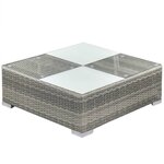 vidaXL Salon de jardin 6 Pièces avec coussins Résine tressée Gris