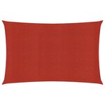 vidaXL Voile d'ombrage 160 g/m² Rouge 2 5x5 m PEHD